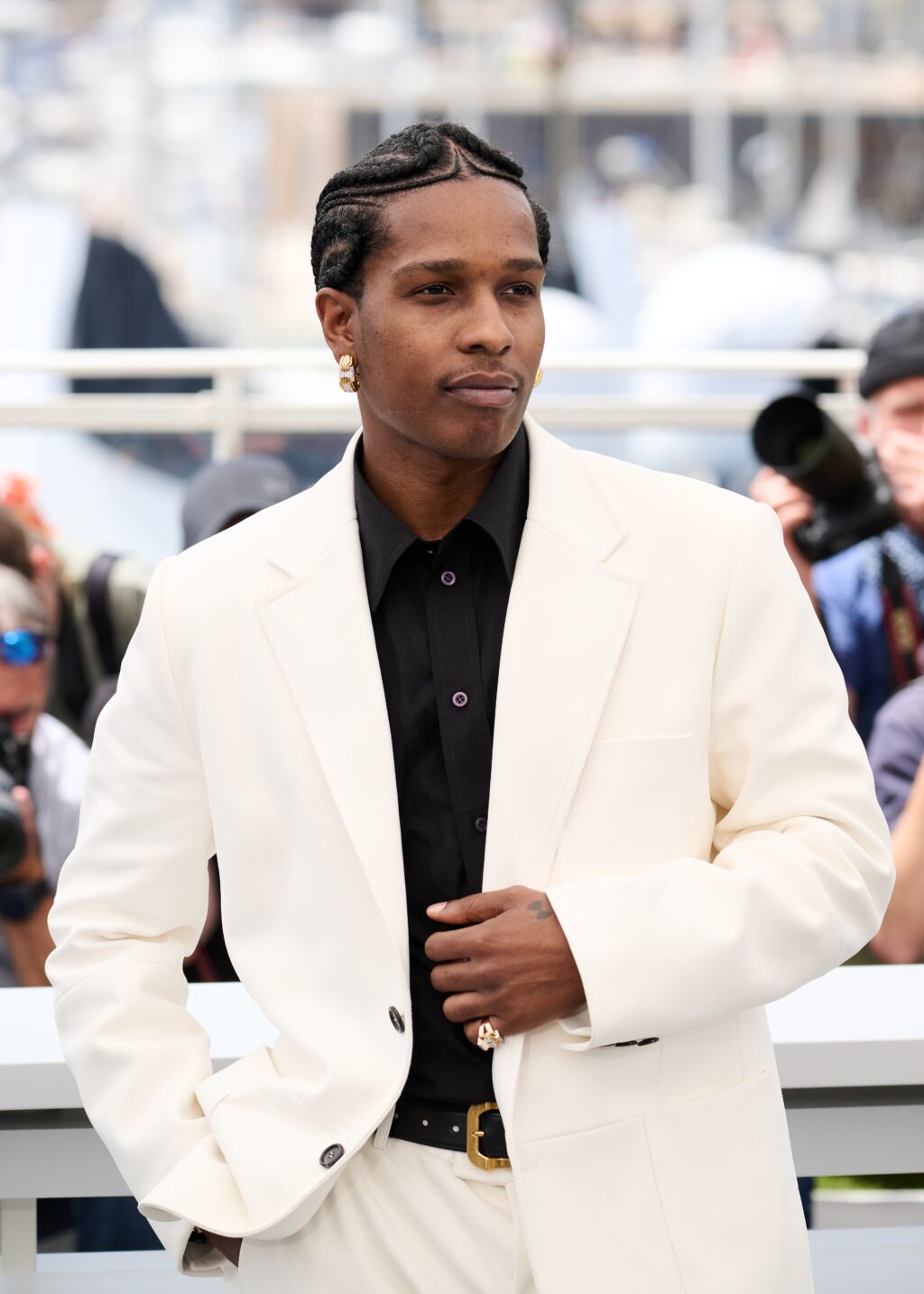 A$AP Rocky poses during a photocall at the 2025 Cannes Film Festival
