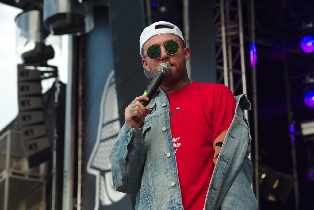 Mac Miller performs onstage at the splash! Festival in 2017.