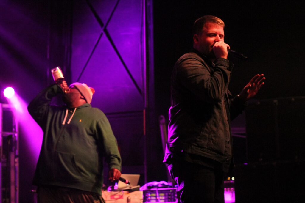 Run the Jewels performing onstage at the Treefort Music Festival